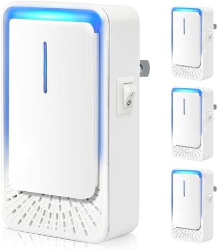 In Air Ionizers - 4Pack Negative Ion Technology Air Purifier, Quiet Mini Air Freshener for Home, Bedroom, Office, Basement - Portable Air Purifiers