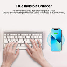 Load image into Gallery viewer, Invisible Wireless Charger,30mm Under Desk Charger Mat, Furniture Table Nightstand Desktop Charging Station