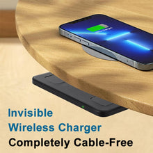 Load image into Gallery viewer, Invisible Wireless Charger, Under Desk Wireless Charger, Hidden Charging Station for iPhone 17/16/15/14/13/12/ Samsung Galaxy