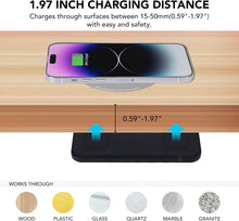 Load image into Gallery viewer, Invisible Wireless Charger, Under Desk Wireless Charger, Hidden Charging Station for iPhone 17/16/15/14/13/12/ Samsung Galaxy