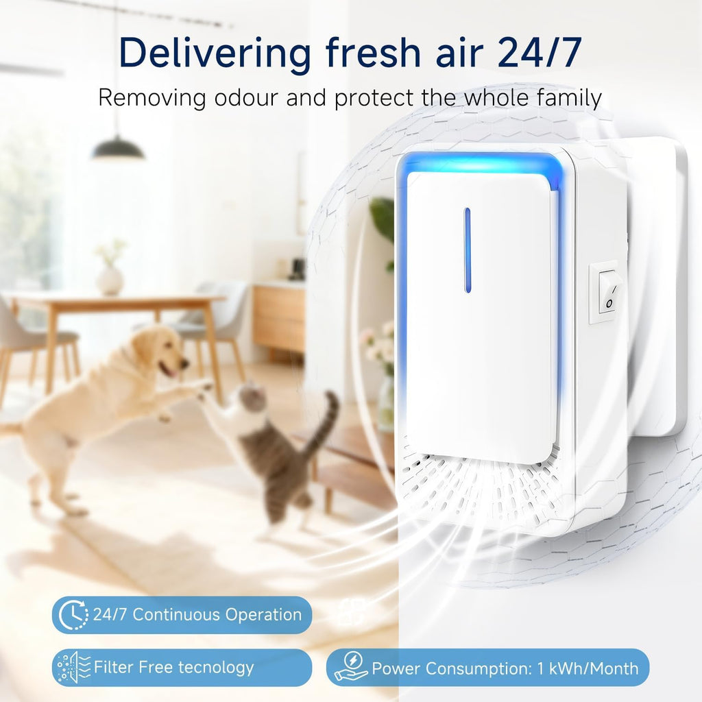 In Air Ionizers - 4Pack Negative Ion Technology Air Purifier, Quiet Mini Air Freshener for Home, Bedroom, Office, Basement - Portable Air Purifiers
