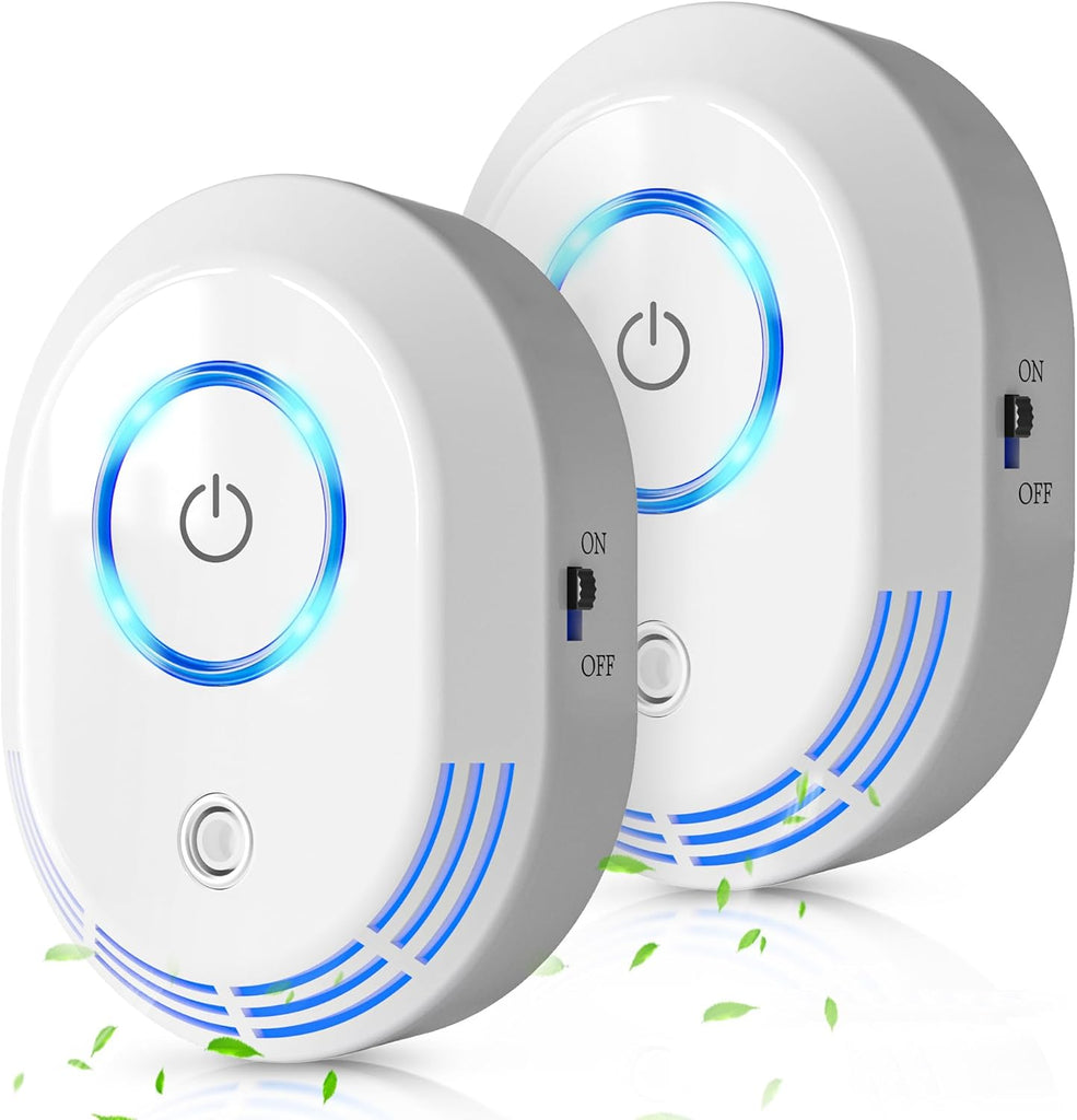 Plug in Air Ionizers 60 Million Negative Ions Out Put, 2 in 1 Ozone Odor Eliminator and Air Ionizers for Home, Kitchen, Bedroom, Office, Mini Air Cleaner
