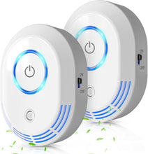 Load image into Gallery viewer, Plug in Air Ionizers 60 Million Negative Ions Out Put, 2 in 1 Ozone Odor Eliminator and Air Ionizers for Home, Kitchen, Bedroom, Office, Mini Air Cleaner