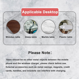 Invisible Wireless Charger, Under Desk Furniture Wireless Charging Pad 10W, Hidden Long Distance Wireless Phone Charger, for iPhone 13/12/Pro Max